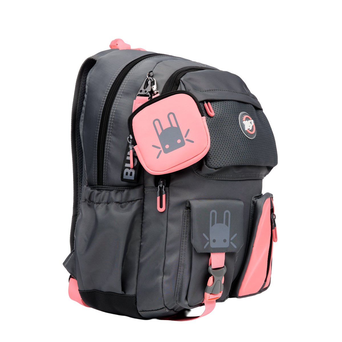 Рюкзак шкільний YES TS-43 Anime Bunny 43х30х16 см Сіро-рожевий (559992)