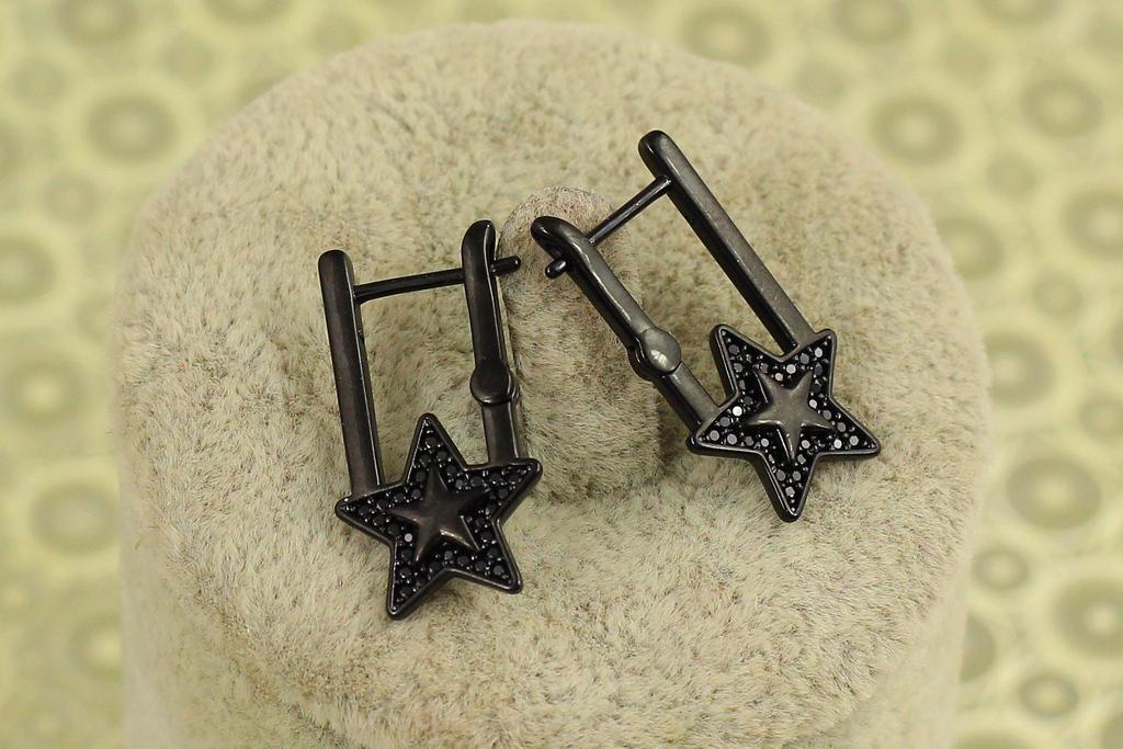 Серьги Xuping Jewelry Тень Сириуса 2,4 см блек ган (34869778)
