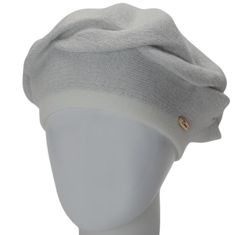 Берет женский двойной Lirus Сияние Белый (29436044) - фото 1 Берет женский двойной Lirus Сияние Белый (29436044) - фото 1