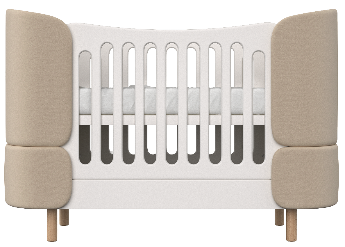Кроватка-трансформер Soft с матрасом 0-7 лет Бежевый (Lam1068)
