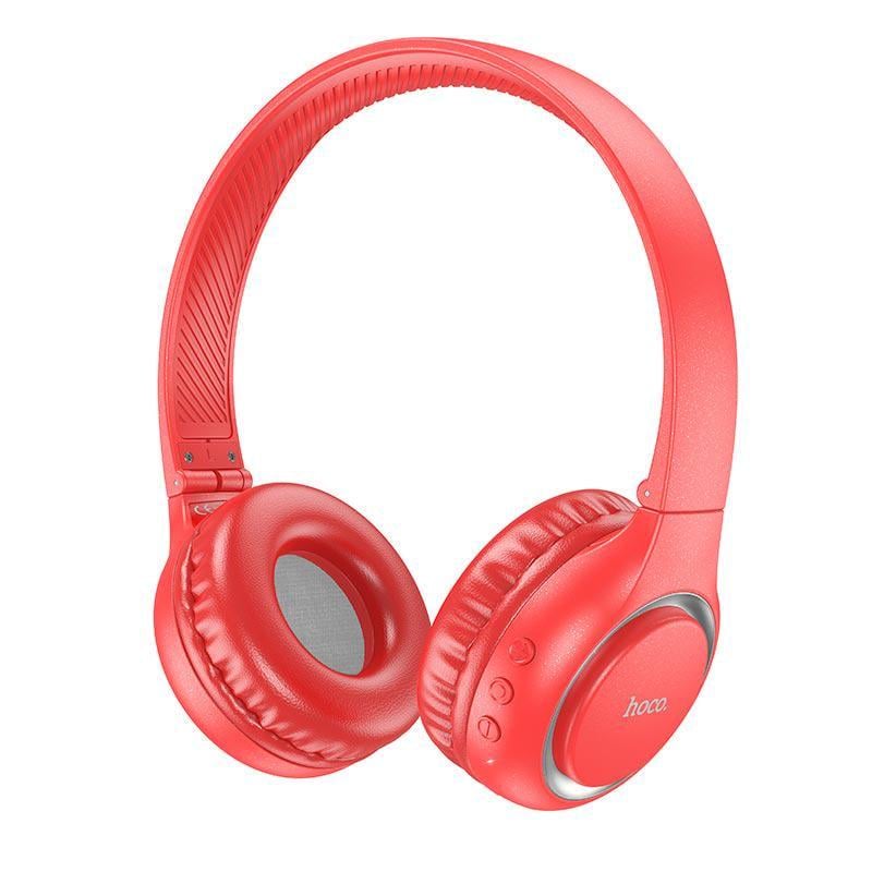 Наушники беспроводные Hoco Charm BT headphones W41 BT5.3 AUX TF 7ч Красный (584789)