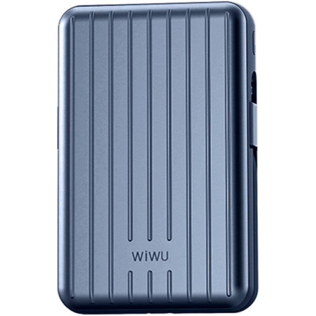 Зовнішній акумулятор WiWU PP04 Trunk Series Magnetic Wireless 20000 mAh 22,5W Blue (6936686411530)