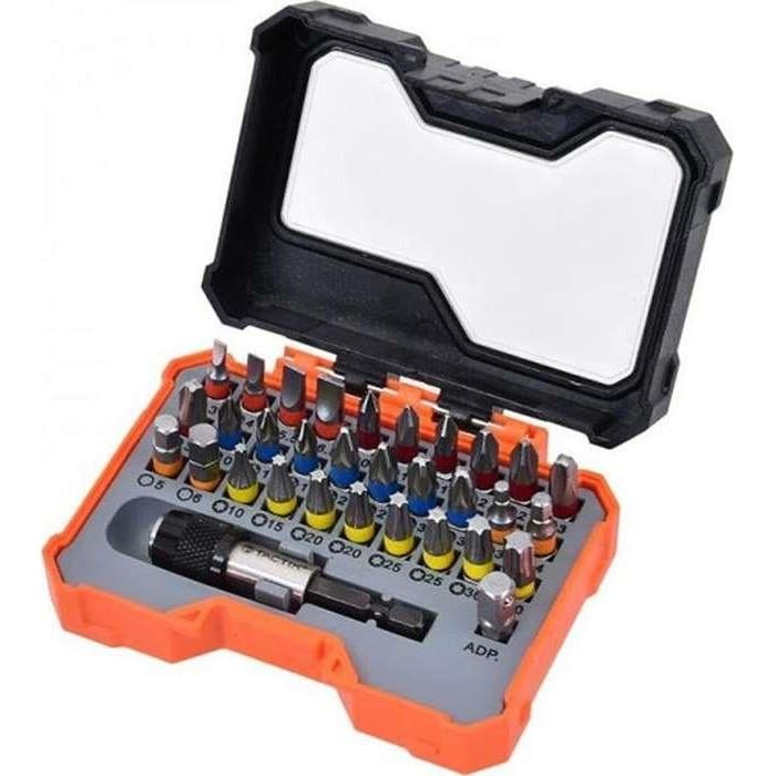 Набор бит Tactix 419832P PRO с держателем в кейсе сталь S2 32 шт. (INSOTOTVMB1032PMT0)