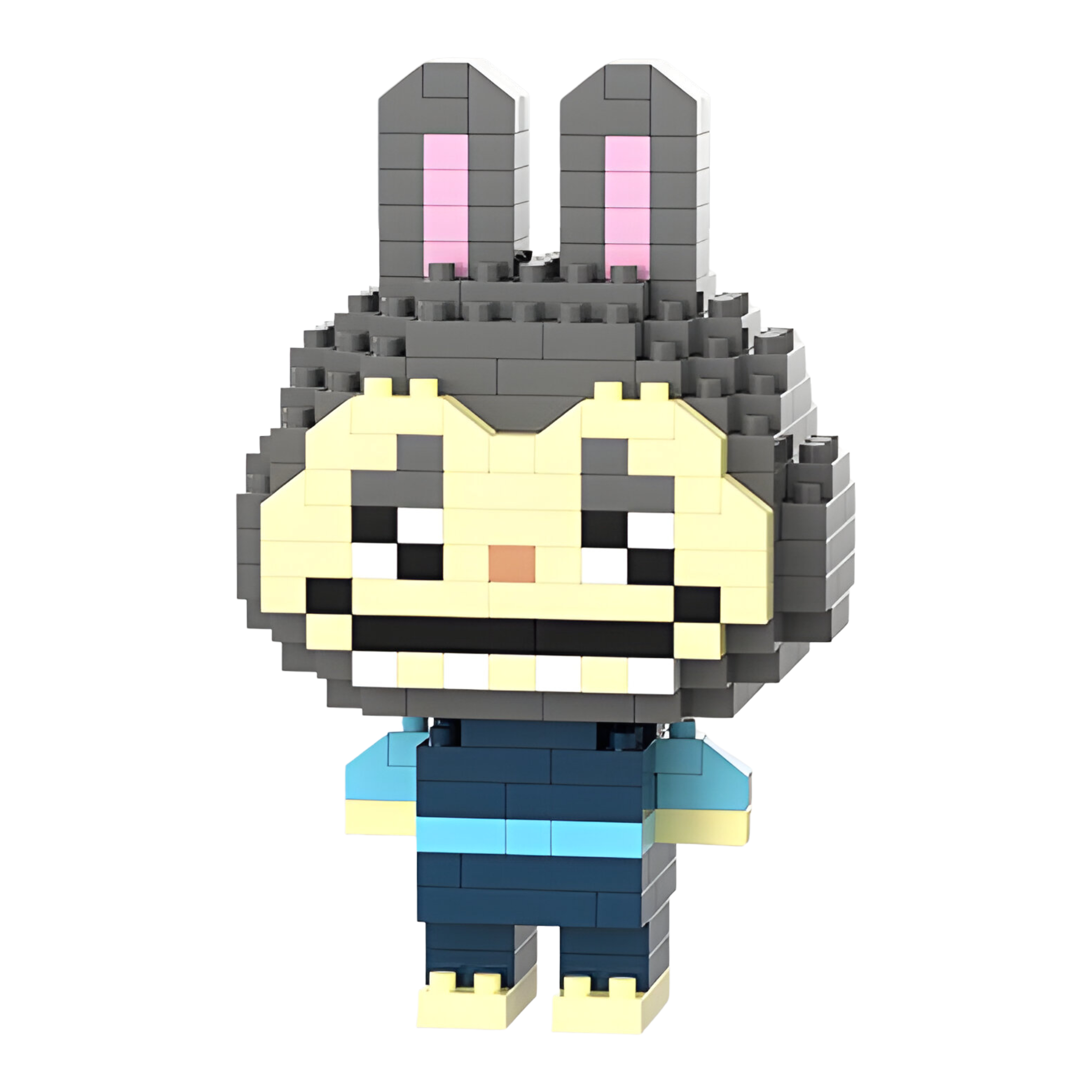 Конструктор Bricks Зайчик Лабубу 246 деталей Серый (E3057)