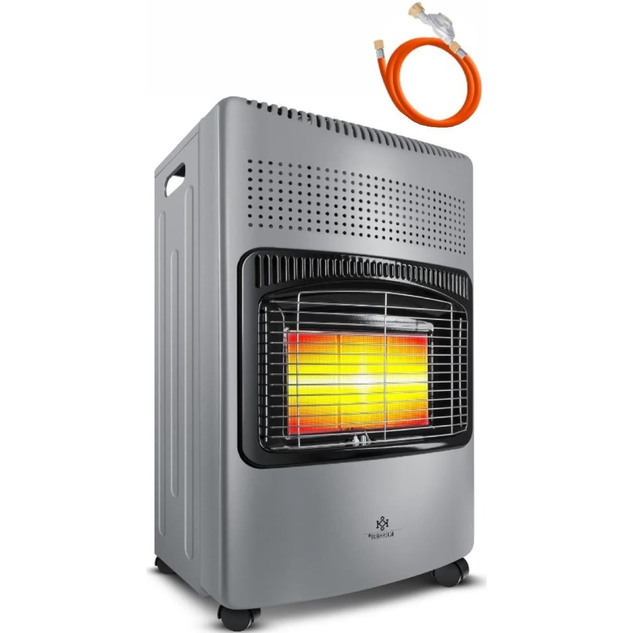 Газовый обогреватель инфракрасный KESSER 4200W 35x42x74 см Светло-серый