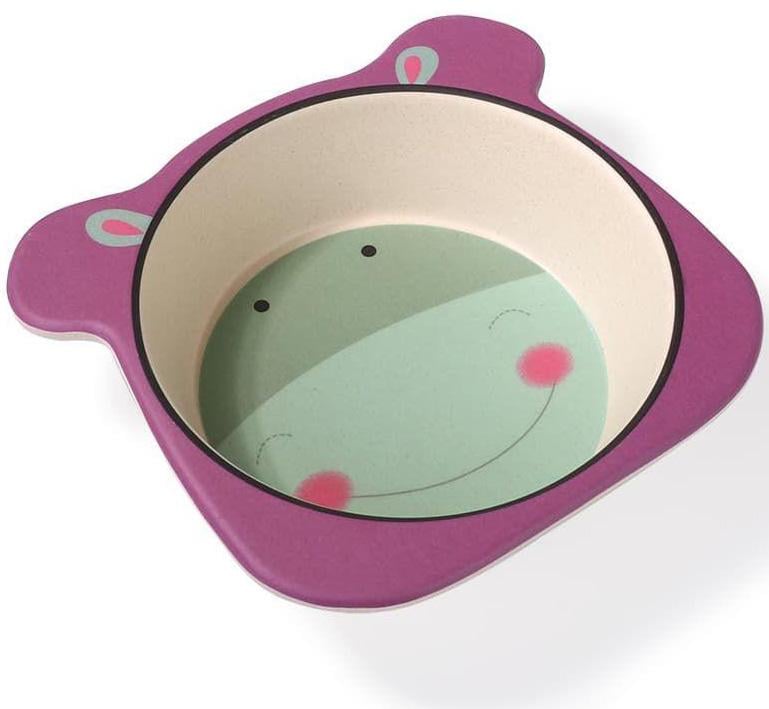 Тарелка детская суповая Fissman бегемотик из бамбукового волокна 14x13см