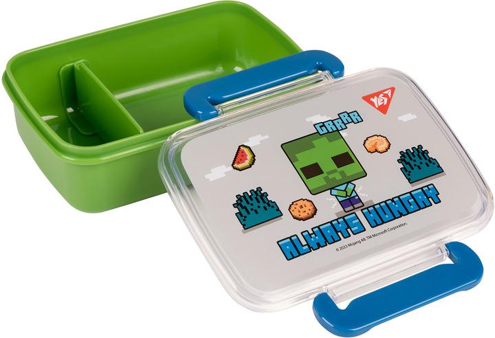 Контейнер Yes Minecraft 420 мл Зелено-сірий (708054) - фото 2 Контейнер Yes Minecraft 420 мл Зелено-сірий (708054) - фото 2
