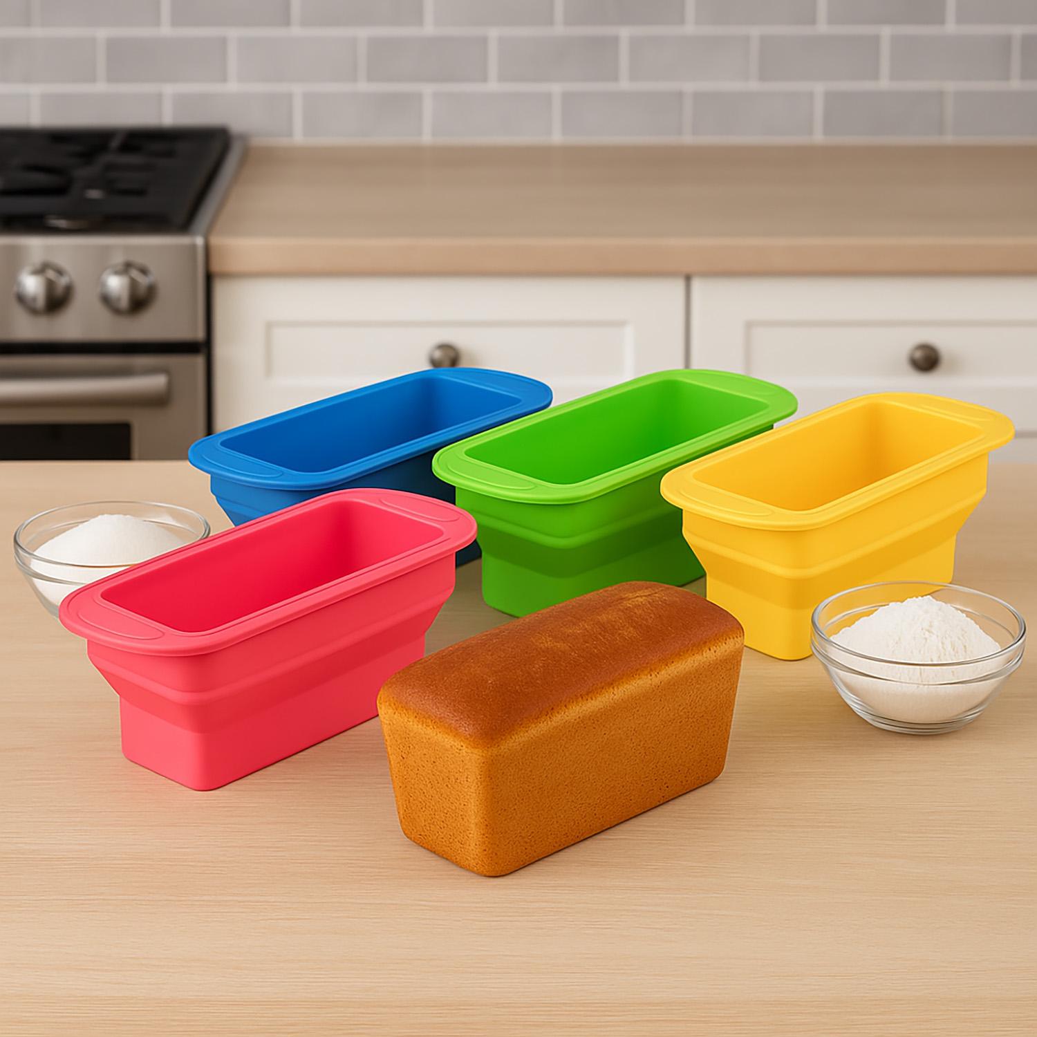 Форма для выпекания хлеба силиконовая 29,5х12,3х11 см Зеленый (87148) - фото 12 Форма для выпекания хлеба силиконовая 29,5х12,3х11 см Зеленый (87148) - фото 12