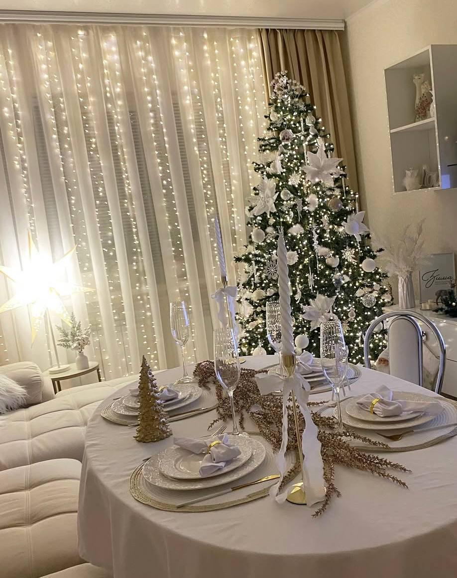 Гірлянда Штора Роса 3x3 м 900 LED Білий теплий/Срібний дріт (46576879) - фото 3