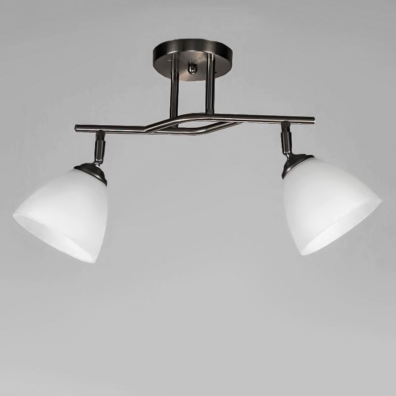 Люстра потолочная Light House NM-15993/2 ZZH+WT на две лампы Черный хром