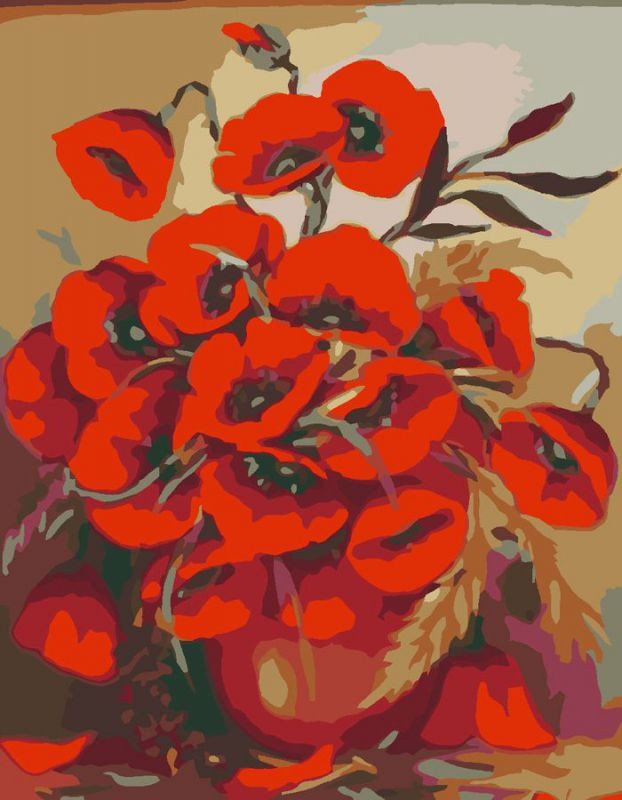 Картина по номерам Rosa Маки 35х45 см (N00013286)