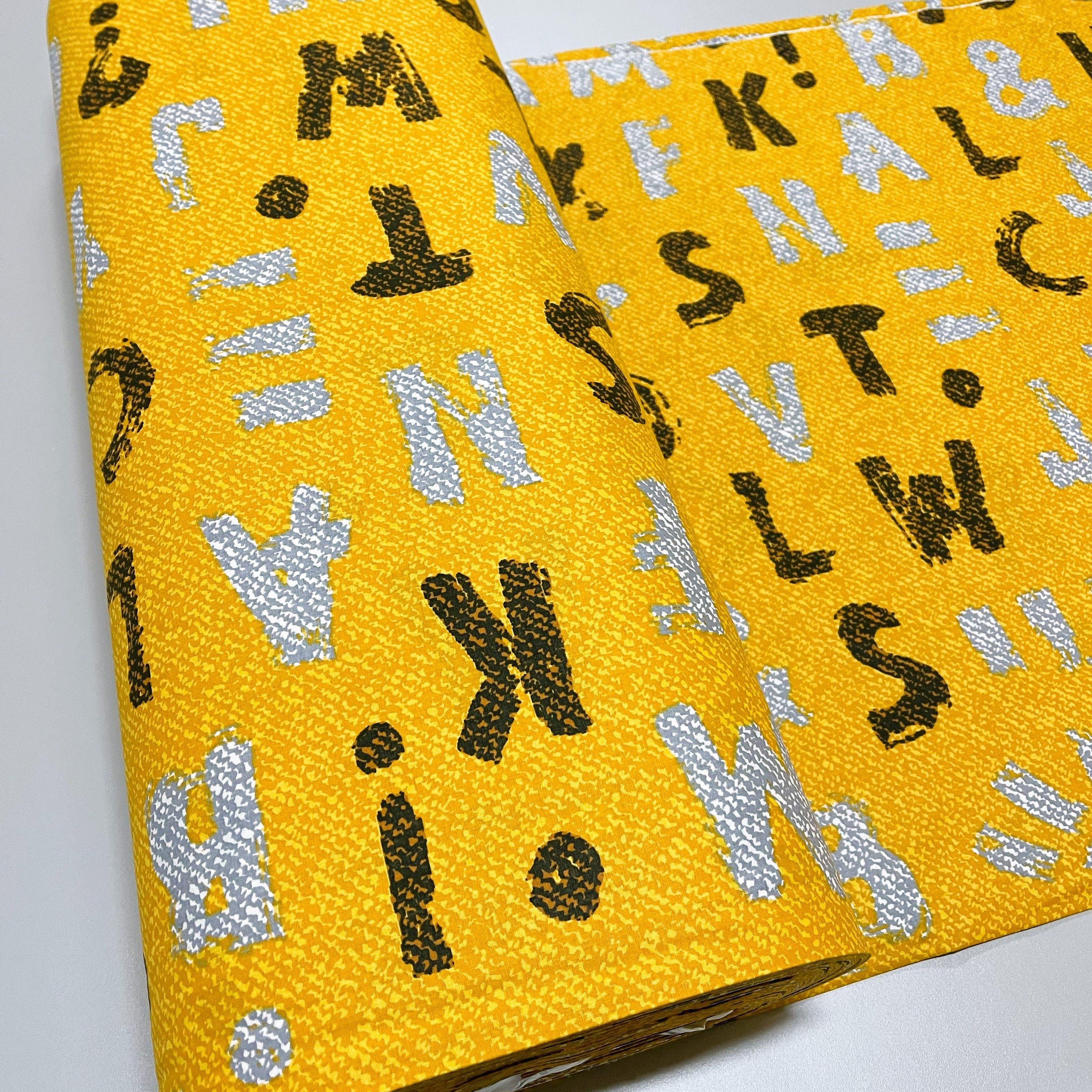 Ткань для постельного белья ранфорс буквы 240 см Желтый (624136/11 02229)