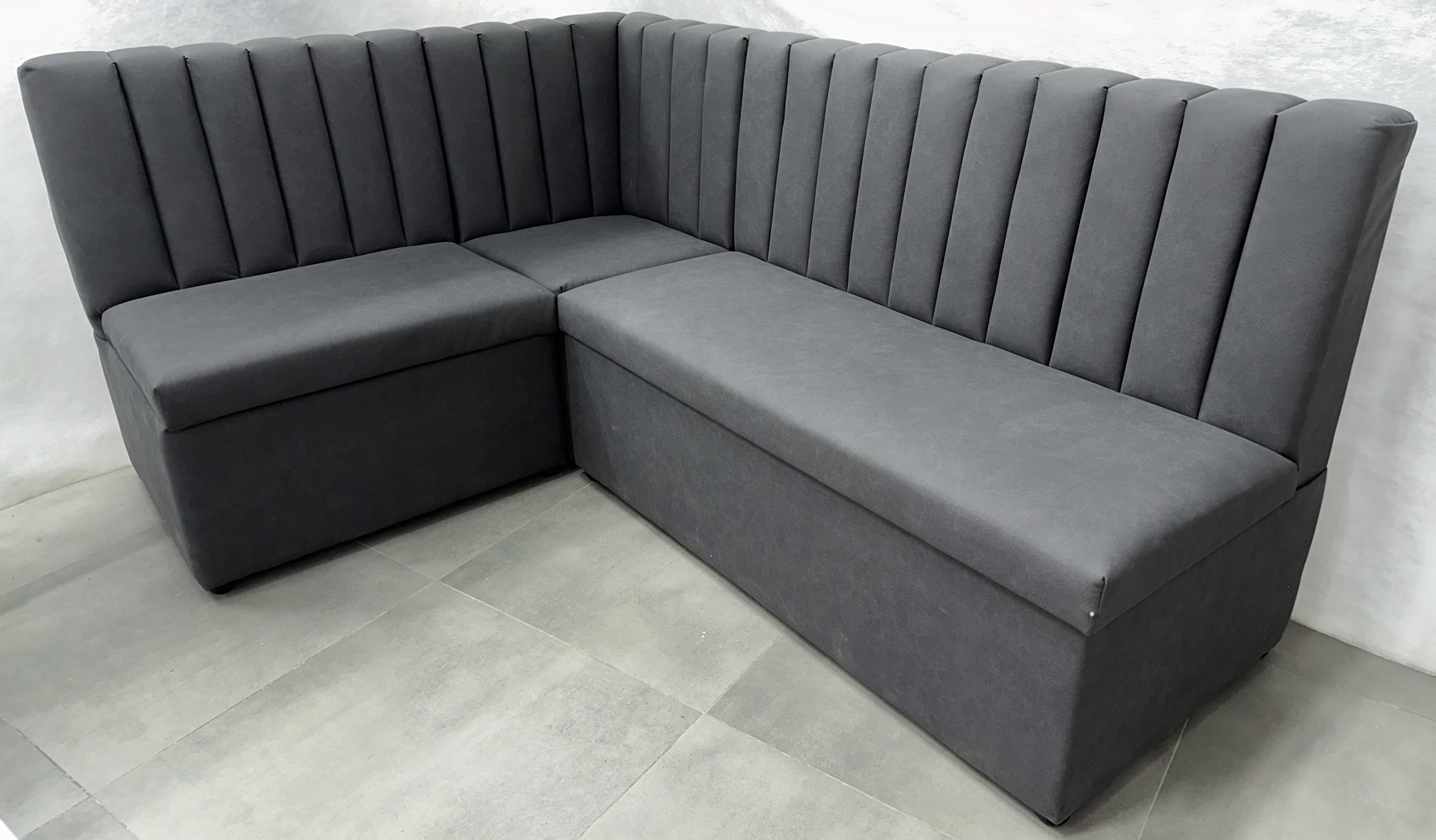 Кутник кухонний Кардинал НЮ розкладний 1750х1350 мм Темно-сірий (015)