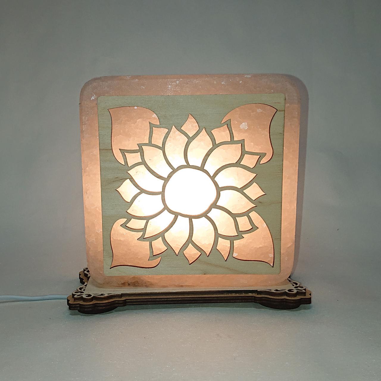 Соляной светильник Подсолнух (k-0015-y)