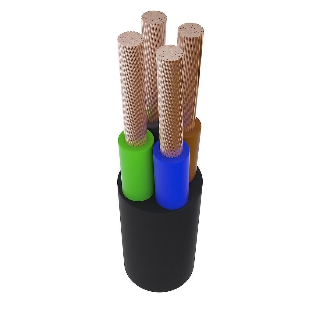 Провід мідний ГАЛ-КАТ GK ПВС гнучкий круглий 4х1 Чорний (ГК000023118)