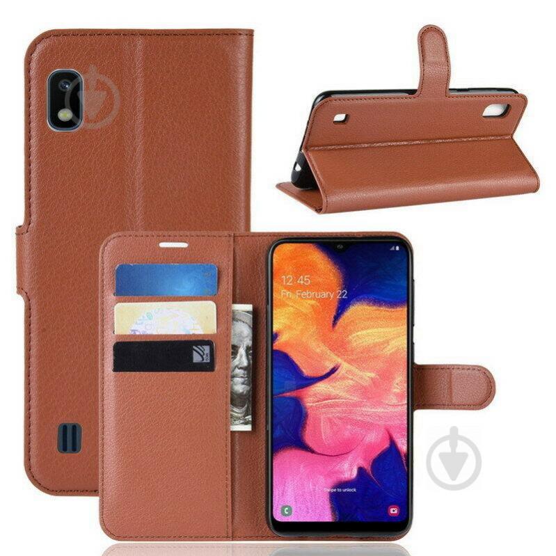 Чохол-книжка Litchie Wallet Samsung A102 Galaxy A10e Brown (hub_NrHa10255) - фото 2