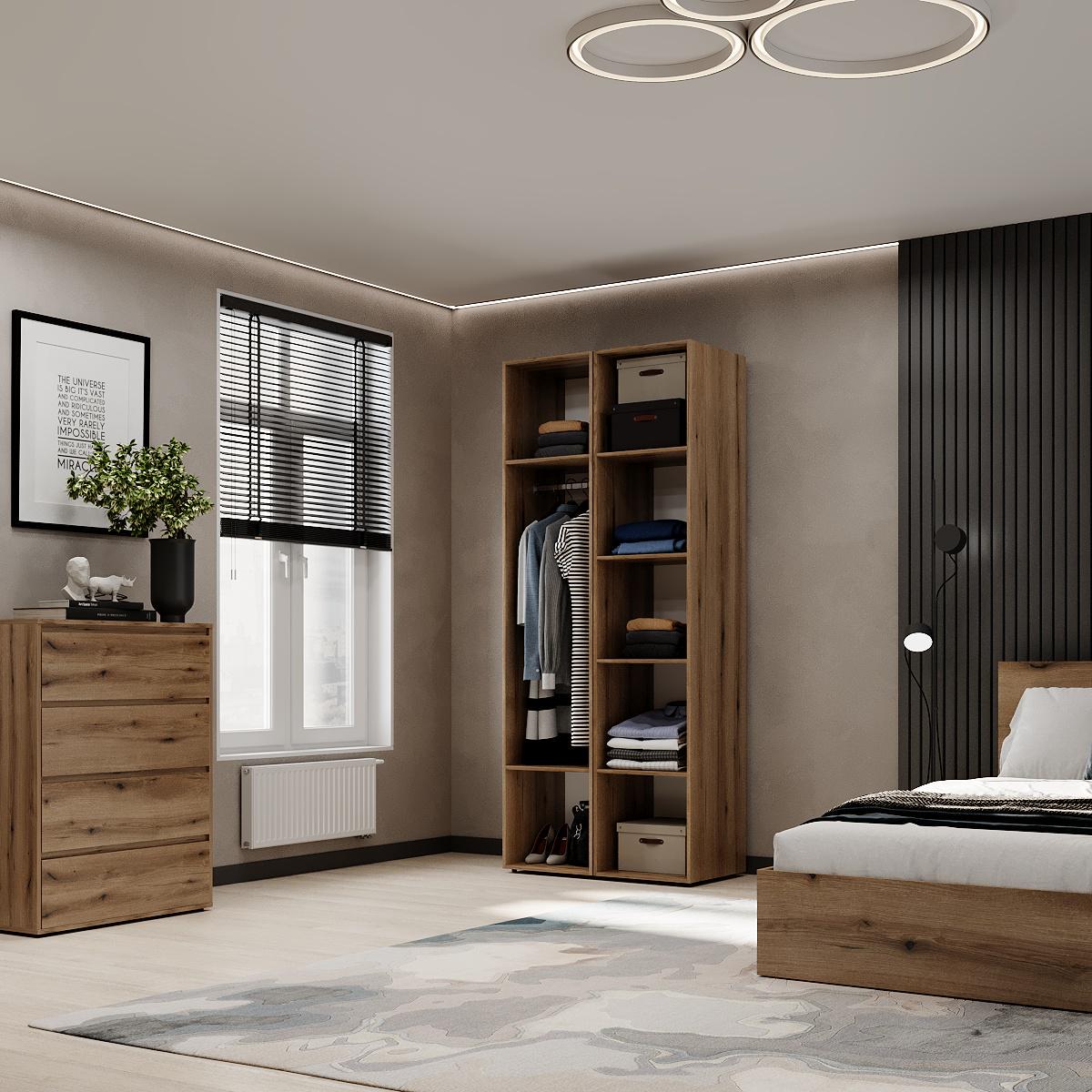 Шкаф распашной комбинированный ART IN HEAD №13 Light 800x500x2200 мм Дуб Эвок прибрежный (GALTK01310000000) - фото 4 Шкаф распашной комбинированный ART IN HEAD №13 Light 800x500x2200 мм Дуб Эвок прибрежный (GALTK01310000000) - фото 4