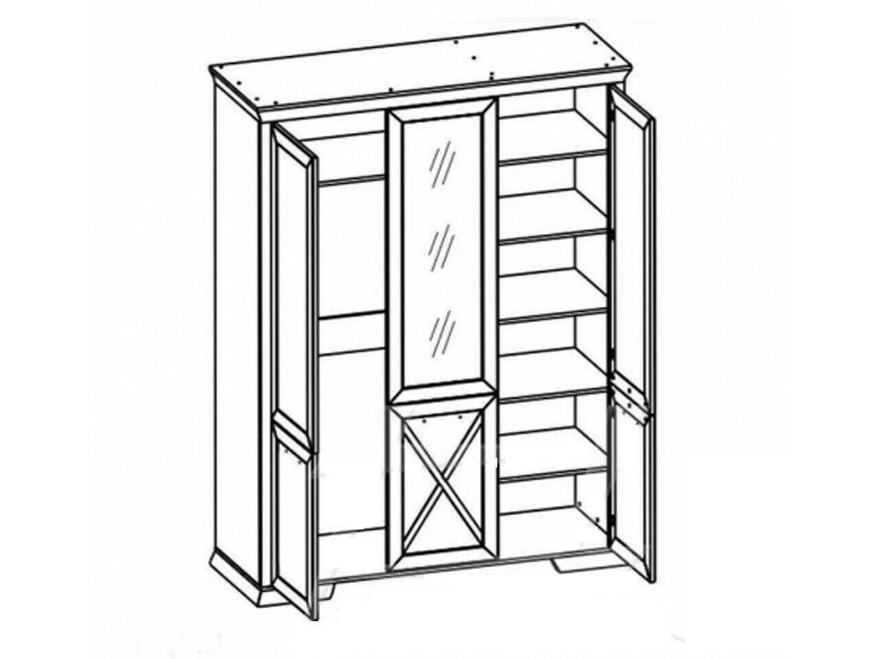 Шафа тридверна з дзеркалом Гербор Марсель SZF3D Ясен сніжний/Дуб сонома трюфель (GRB-1434) - фото 2 Шафа тридверна з дзеркалом Гербор Марсель SZF3D Ясен сніжний/Дуб сонома трюфель (GRB-1434) - фото 2