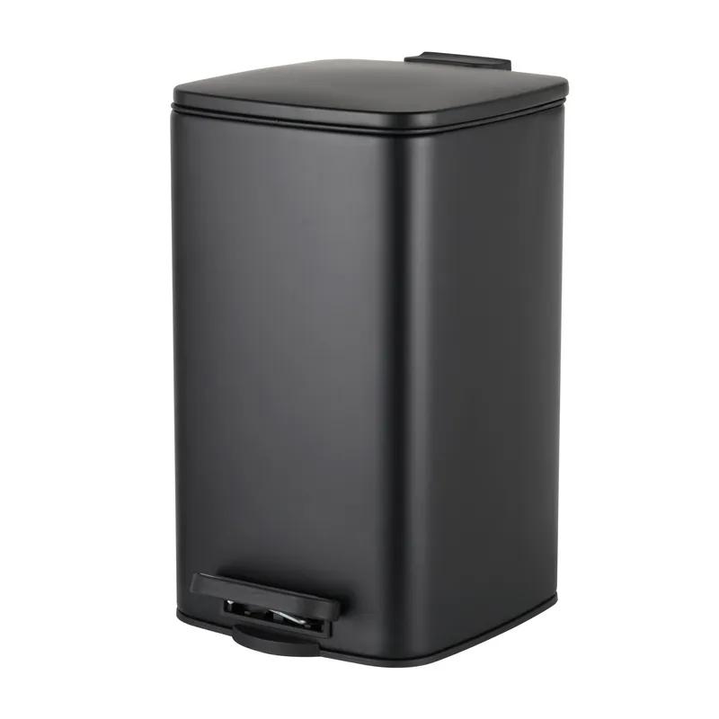 Ведро для мусора Zerix Kubix-TC0108 прямоугольное 8 л Черный (ZX5892) Ведро для мусора Zerix Kubix-TC0108 прямоугольное 8 л Черный (ZX5892)