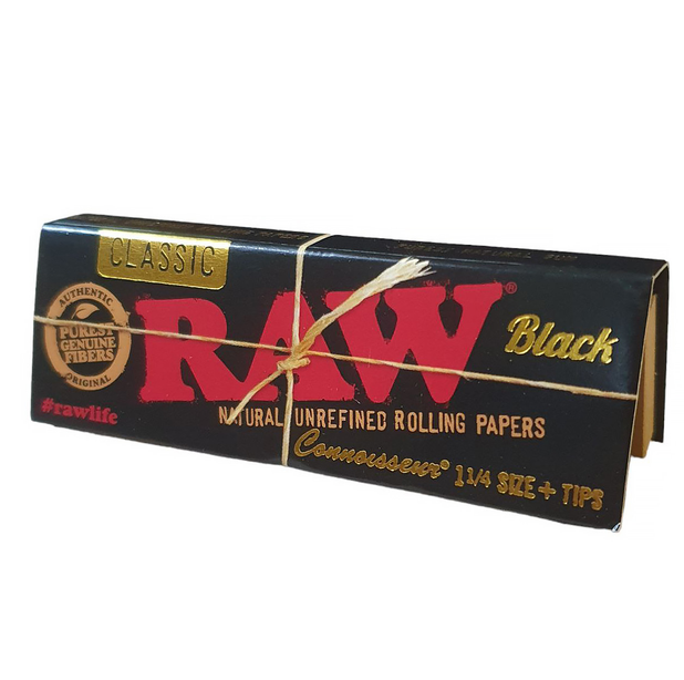 Бумага для самокруток RAW Black Ultra Thin Connoisseur 1¼"