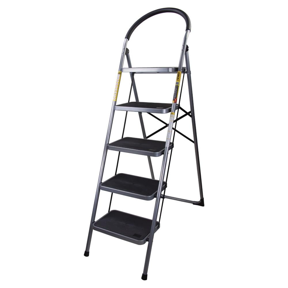 Стремянка стальная Flora 5 ступенек 1,79 м (5035344) - фото 1