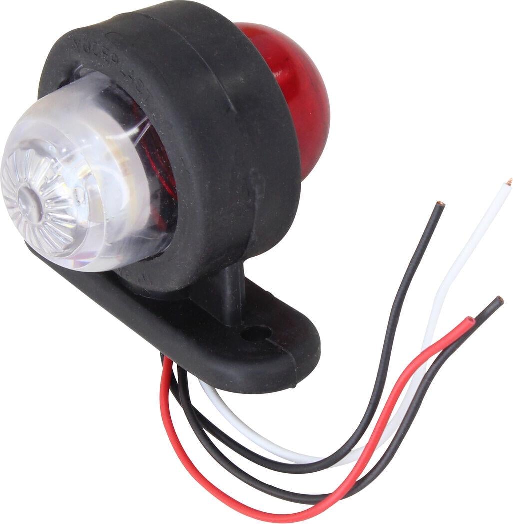 Фонарь габаритный рожок Yuceplast LED 12-24V Белый/Красный (YP-141)