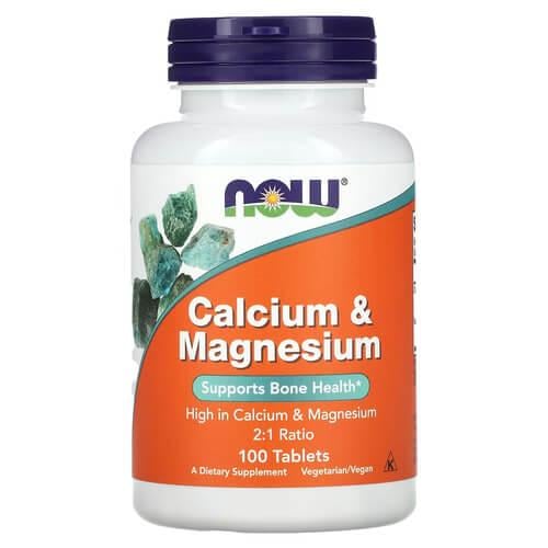 Кальций NOW Calcium & Magnesium 100 табл. (NOW-01270)