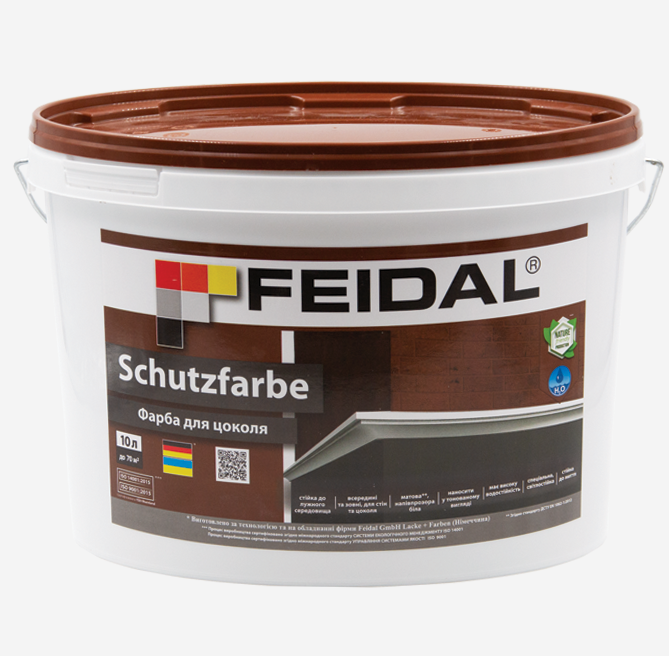 Краска для цоколя Feidal Schutzfarbe 10 л