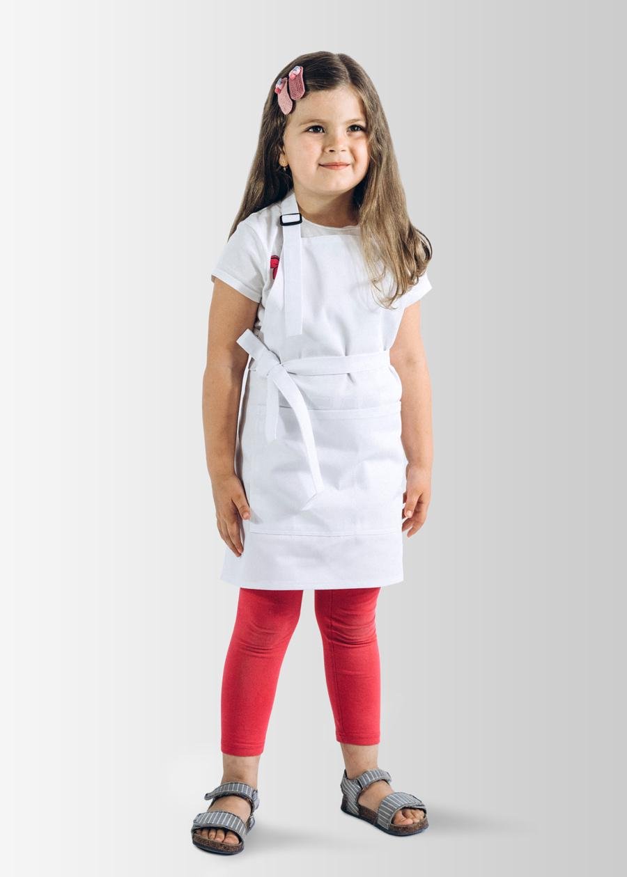 Фартух дитячий Vsetex Latte Kids 5-7 років Білий (7233218) - фото 1