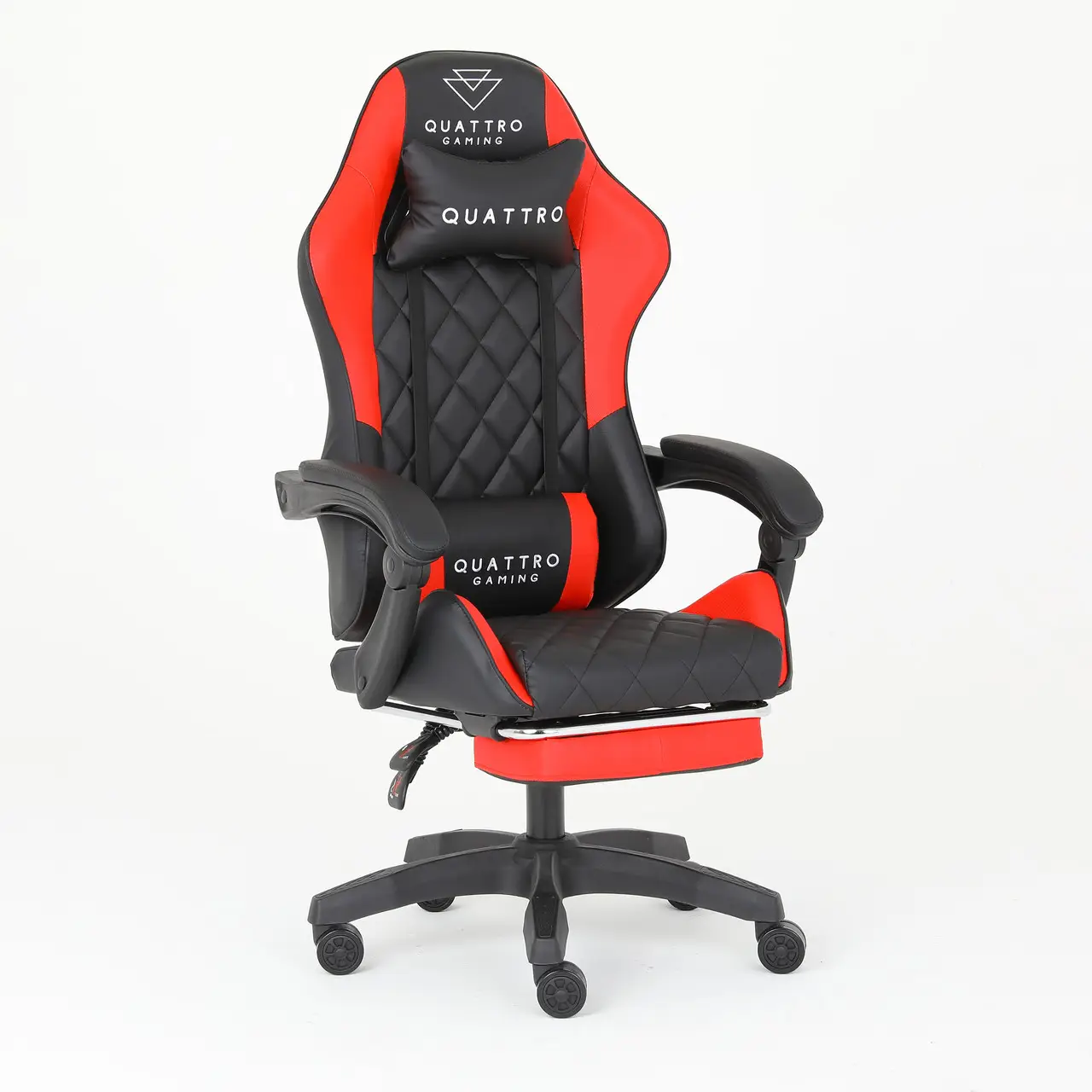 Крісло комп'ютерне Gaming Quattro з підставкою для ніг Чорно-червоний (2984) Крісло комп'ютерне Gaming Quattro з підставкою для ніг Чорно-червоний (2984)