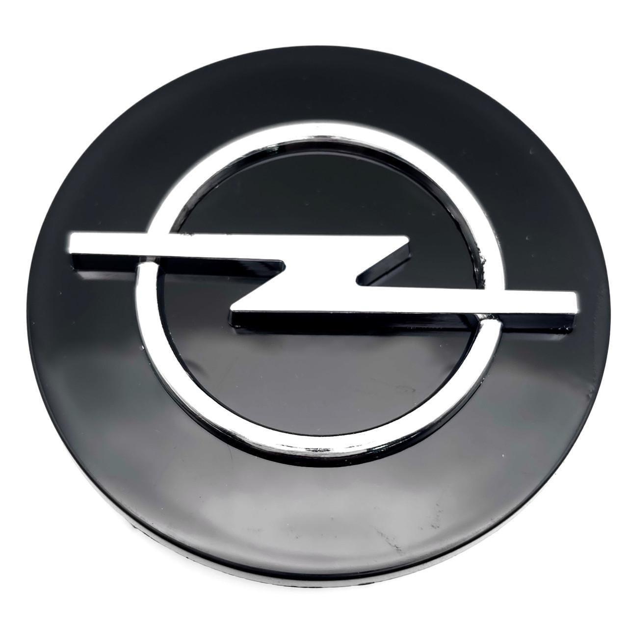 Ковпачок заглушка маточини колеса Opel 64 мм Чорний/Хром (3007158675)