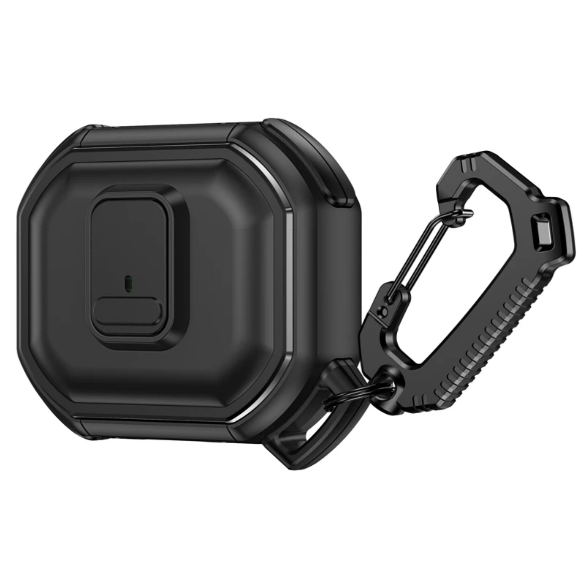 Чехол для наушников ударопрочный AirPods 4 с карабином и защелкой Черный (2629503094)