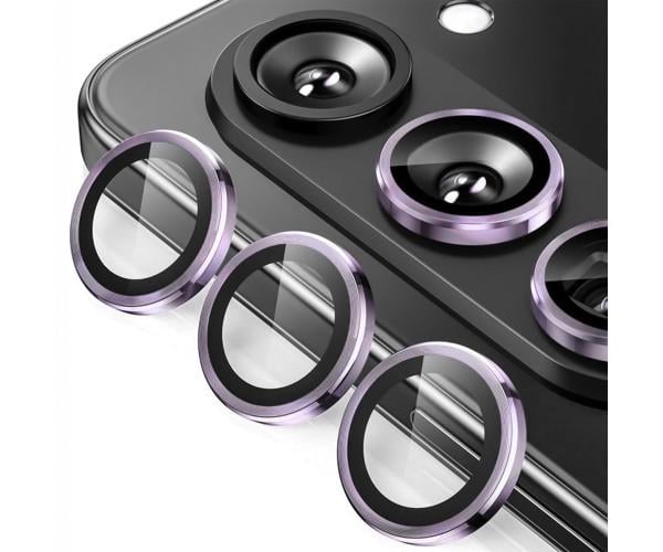 Защитное стекло с рамкой CD Pattern на заднюю камеру для Samsung Galaxy Fold6 Фиолетовый
