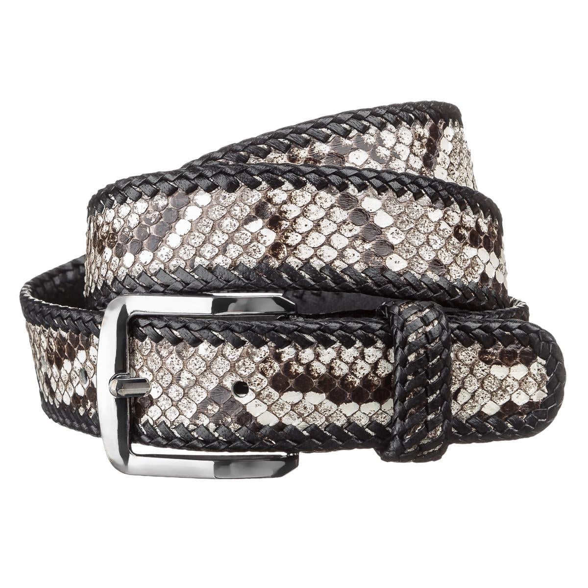 Ремень Snake leather 18192 из натуральной кожи питона Разноцветный