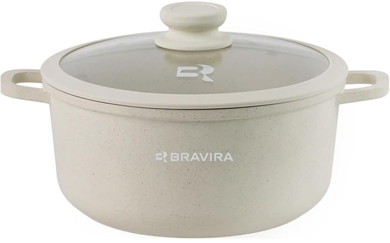 Кастрюля BRAVIRA SandLight 2,3 л с крышкой 20 см (BR8008-20) Кастрюля BRAVIRA SandLight 2,3 л с крышкой 20 см (BR8008-20)