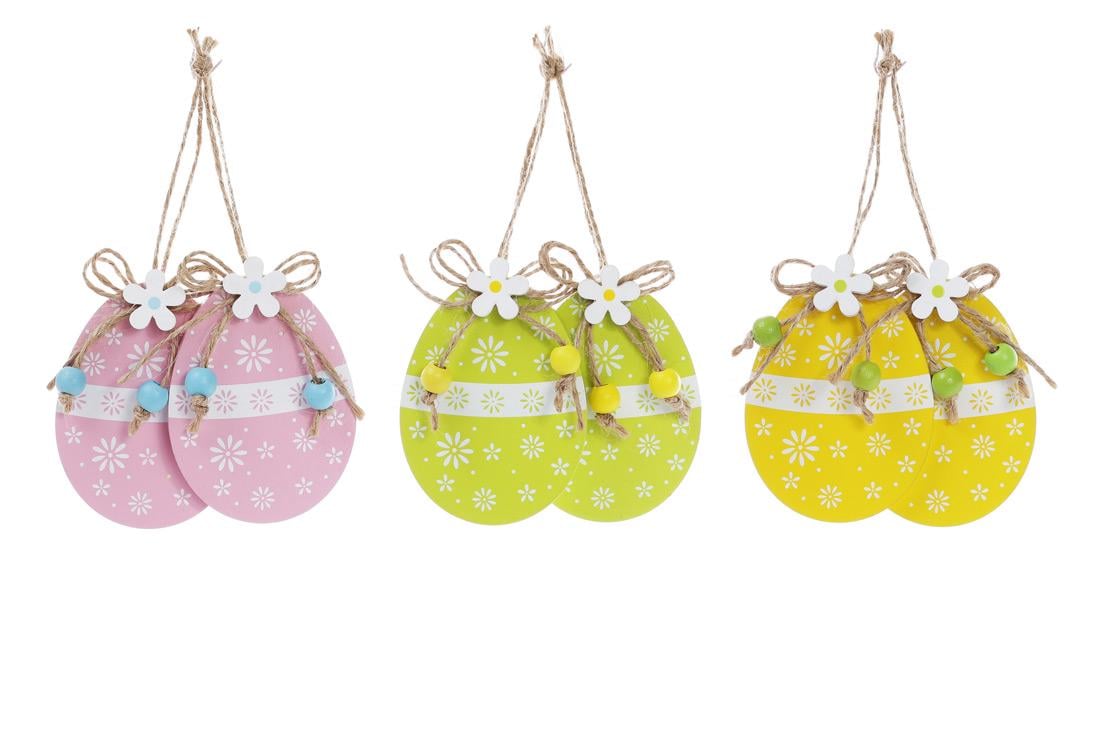 Декорация пасхальная на подвесе BonaDi Яйцо 12 шт. (781-914)