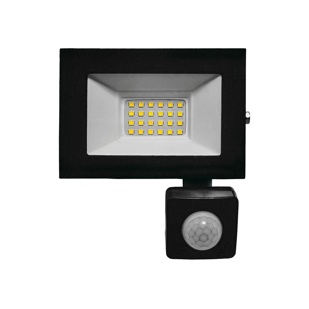 Прожектор LED EUROLAMP LED-FL-30/65sensor 30W 220V 1720lm 6500K IP65 122х97 мм з датчиком руху (4262380660113)