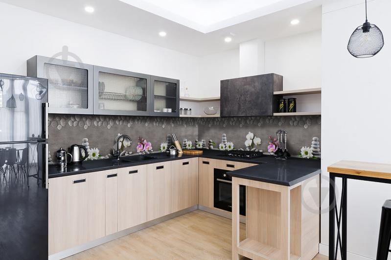 Скинали на кухню Zatarga «Камешки» 600х2500 мм виниловая 3Д наклейка кухонный фартук самоклеящаяся Z180719