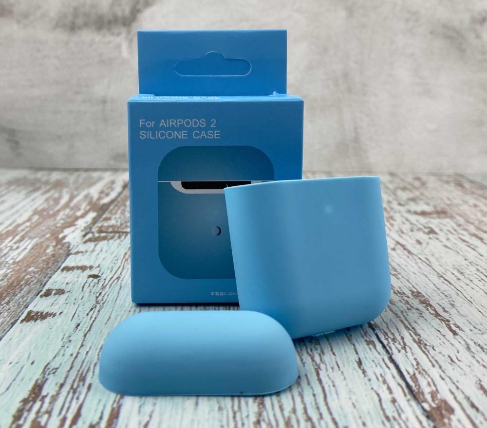 Силиконовый чехол для наушников AirPods 2 Blue