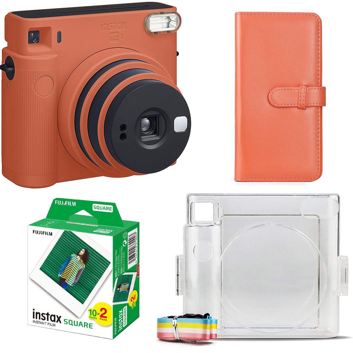 Подарунковий набір фотоапарат Fujifilm Instax Square SQ1 фотопапір 20 шт./чохол/фотоальбом на 80 фото Помаранчевий (2516978294)