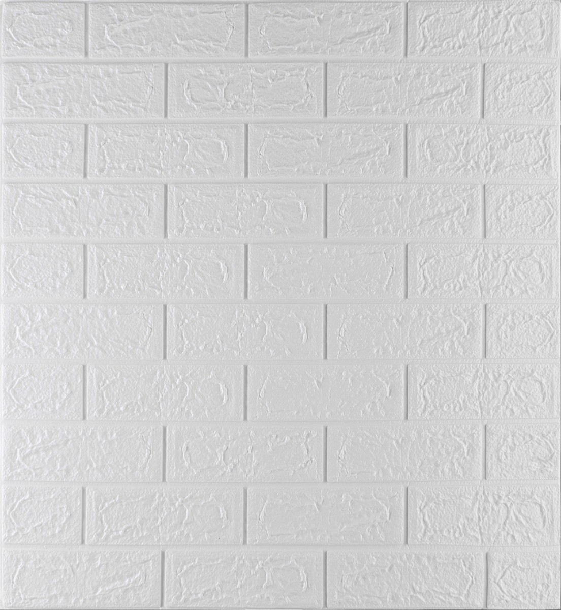 Самоклеюча 3D панель Sticker Wall декоративна під цеглу 700х770х5 мм Білий