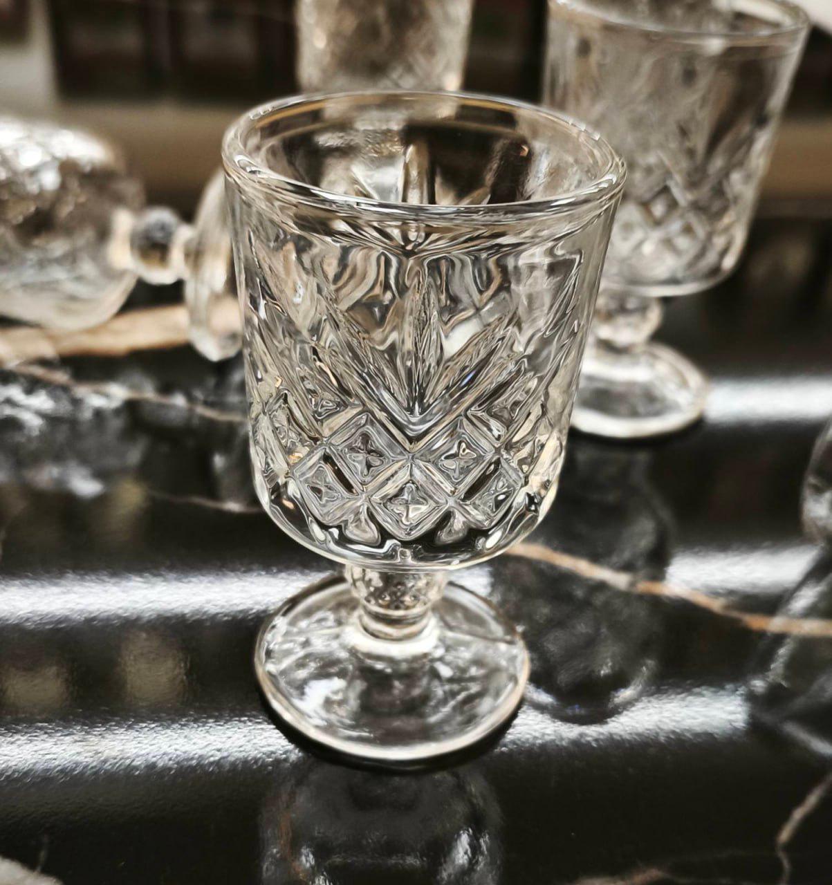 Набор рюмок на ножках F-207 60 мл 6 шт. Прозрачный (102-302) - фото 5