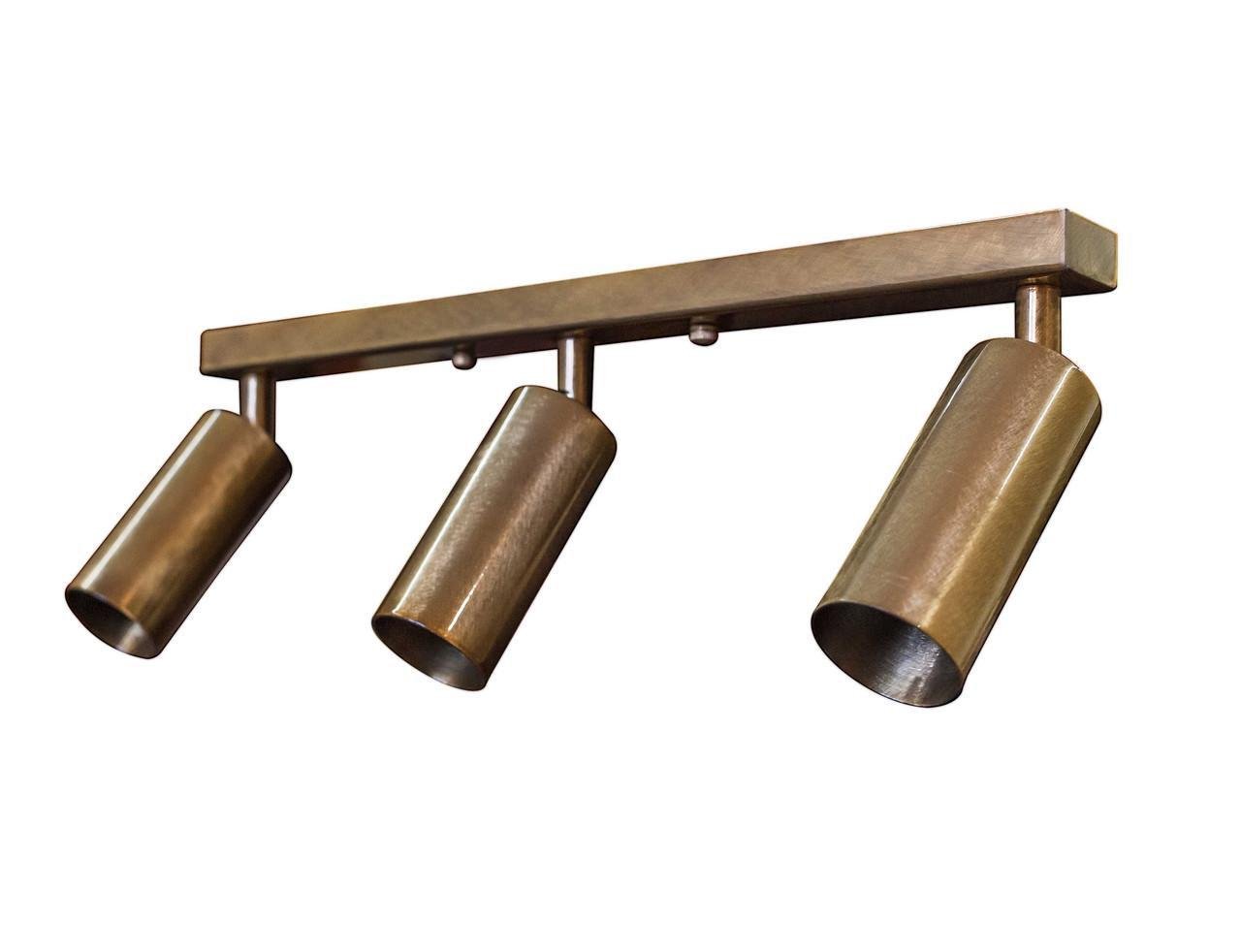 Светильник потолочный MSK Electric под лампы Е27 в стиле лофт с поворотным механизмом Бронзовый (NL 1105-3 BN)