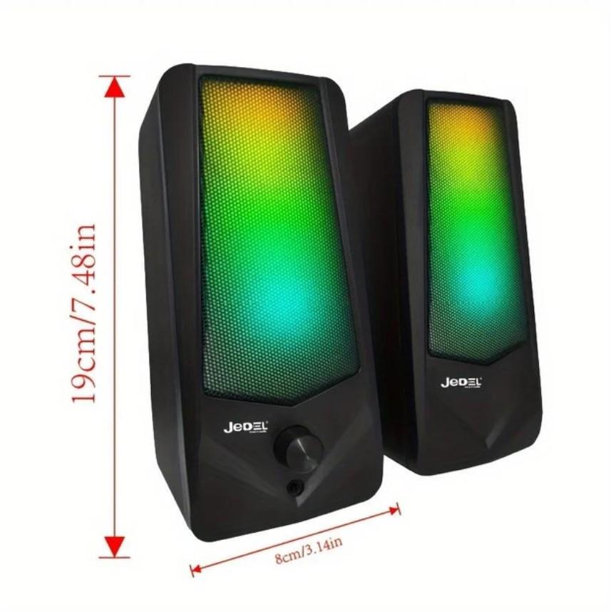 Колонки для ПК з RGB підсвіткою Jedel S-523 USB-живлення з Bluetooth та RGB-підсвіткою (730) - фото 2