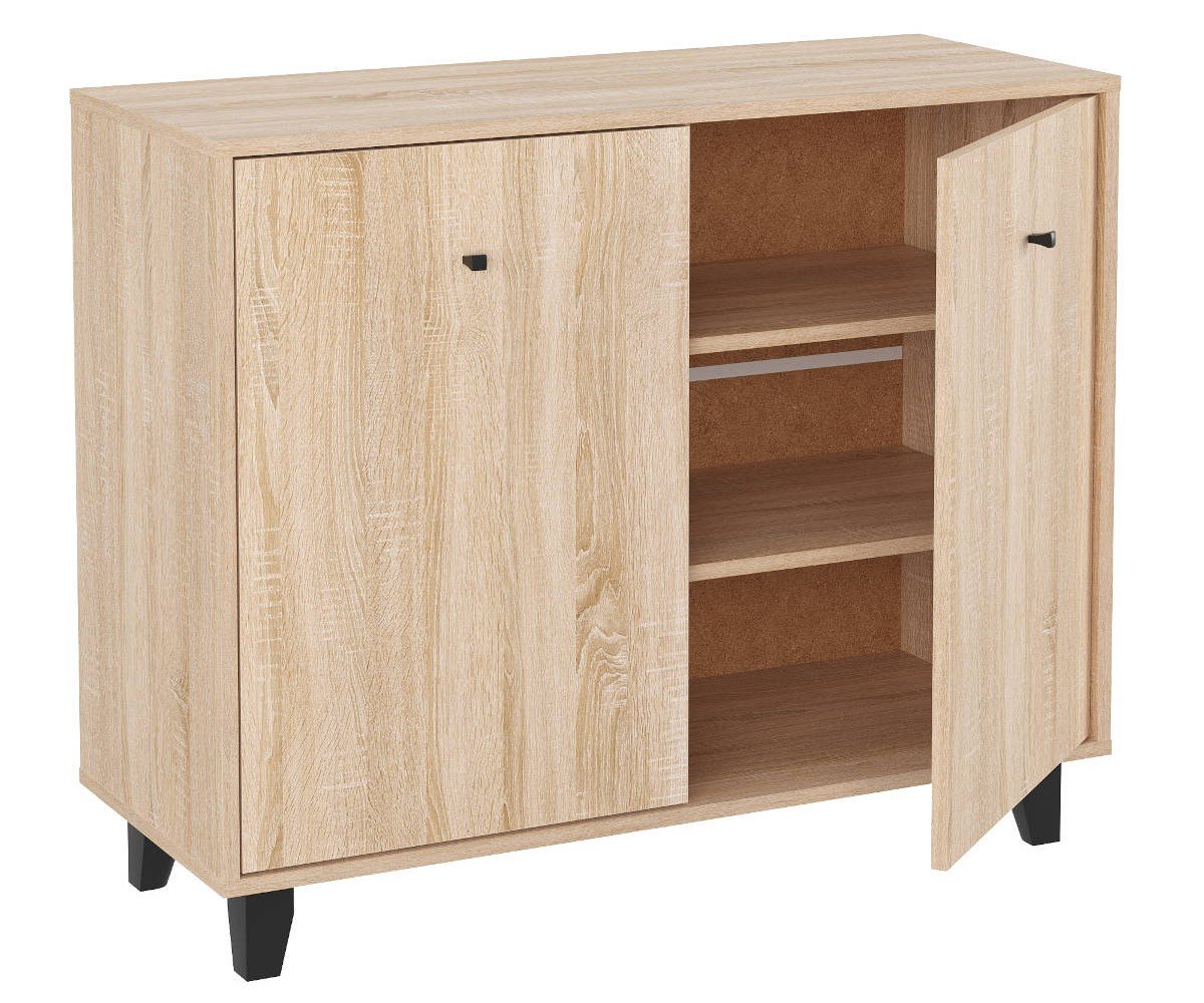 Комод с дверками Компанит Комод-20 100х40х82 см Дуб сонома (15330) Комод с дверками Компанит Комод-20 100х40х82 см Дуб сонома (15330)