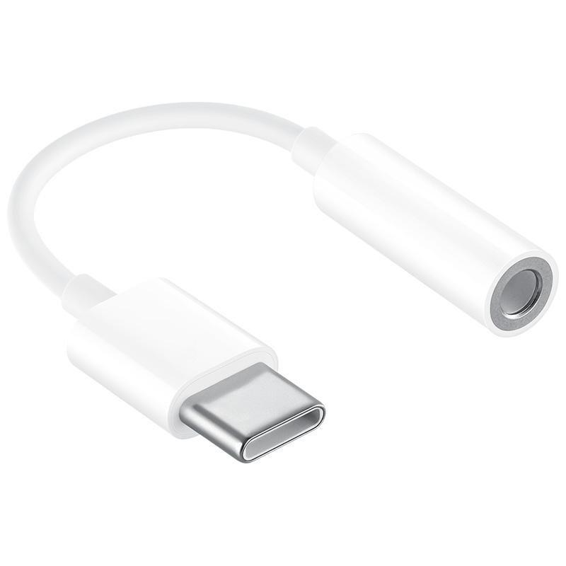 Перехідник Type-C на на USB-C для навушників AUX 3.5 SUNROZ Classic 3,5 мм White (A48299)