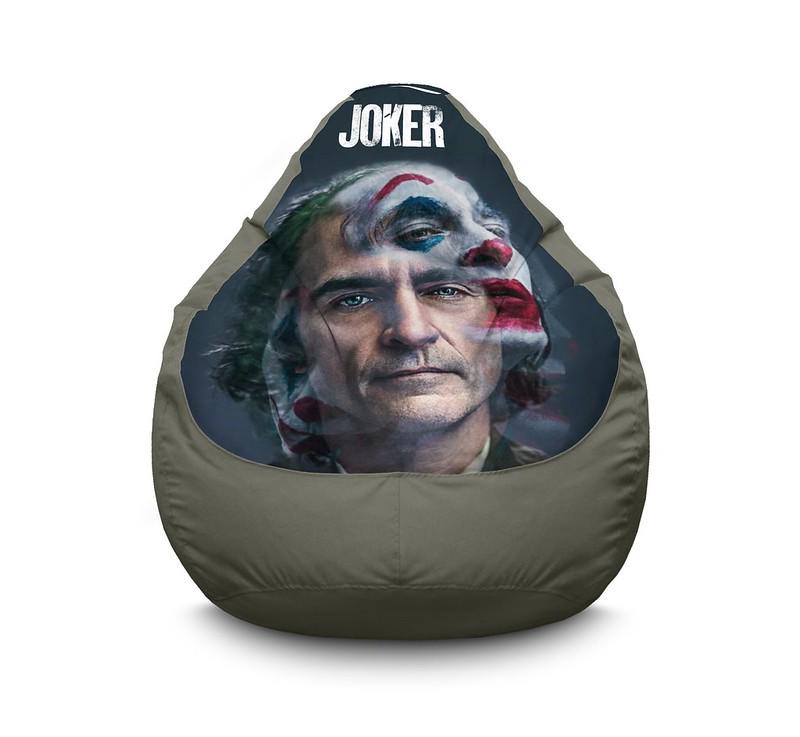 Крісло мішок iPuff Joker Mask Оксфорд XL 80x110 см Сірий