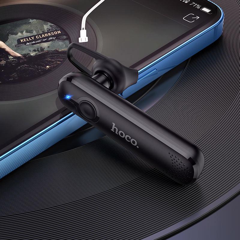 Гарнитура Bluetooth Hoco E63 Diamond Headset чорний (758873) - фото 4 Гарнитура Bluetooth Hoco E63 Diamond Headset чорний (758873) - фото 4