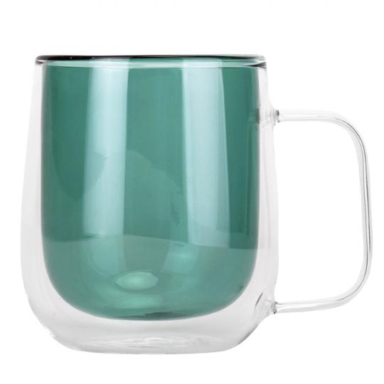 Стакан Elisey Радуга с двойными стенками и ручкой 250 мл Зеленый (9095-005)