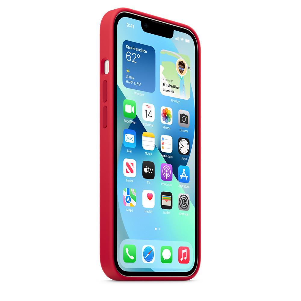 Силіконовий чохол-накладка Apple Silicone Case for iPhone 13, Product Red (HC)(A) - фото 7